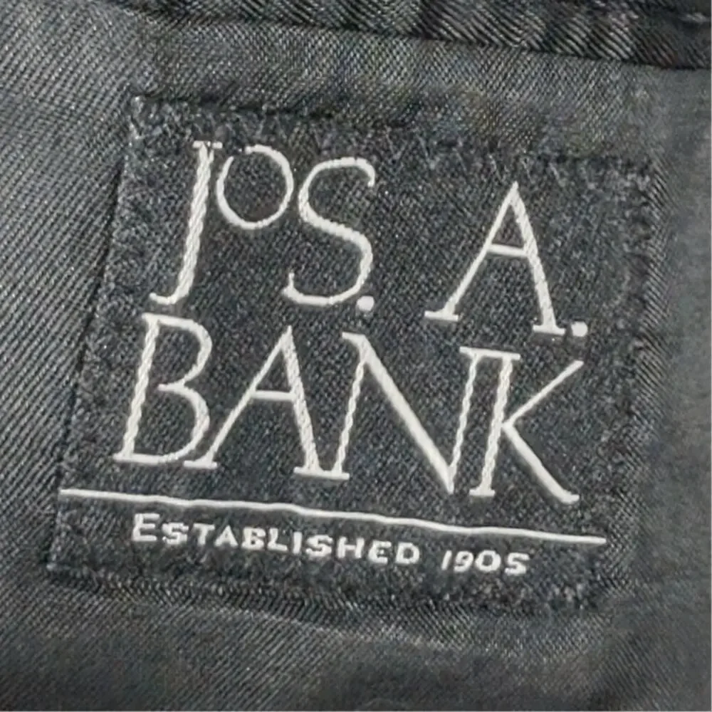 Jos A Bank 42R Cashmere Blazer Mens Gordon Black Two Button Sport Coat Jacket
